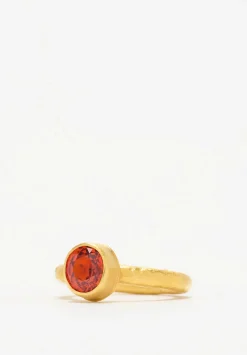 Greig Porter 22K, Oval Sapphire Ring With Hammered Finish