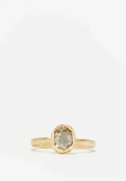 Ellis Mhairi Cameron 14K, Salt & Pepper Oval Diamond Ring