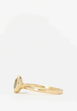 Ellis Mhairi Cameron 14K, Salt & Pepper Oval Diamond Ring