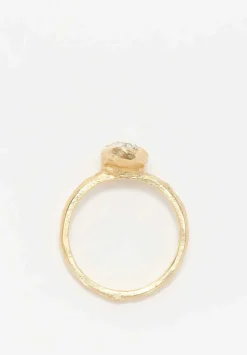 Ellis Mhairi Cameron 14K, Salt & Pepper Oval Diamond Ring