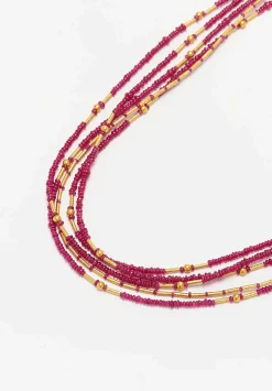 Greig Porter 18K, 5-Strand Ruby Necklace