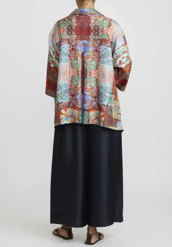 Rianna + Nina Kipos Claudia Blouse In Dasos Green & Blue