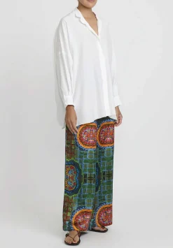 Rianna + Nina Kipos Melina Pants In Dasos, Green & Blue