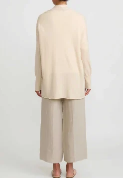 Antonelli Knitted Cashmere Wool Chutney Cardigan In Ivory White