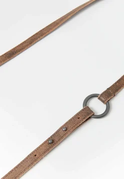 Corîu Laminato Leather Xsmall Bitta Crossbody Bag In Raw Black & Brown
