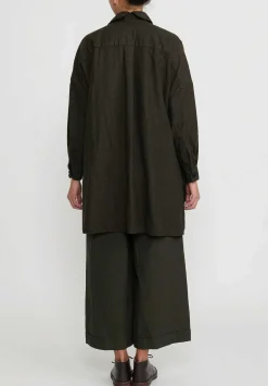 Daniela Gregis Larghissima'' Jeroni Shirt In Olive Brown Houndstooth