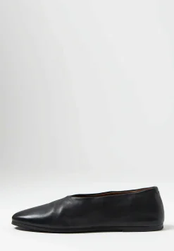 Marsèll Leather Coltellaccio Ballerina Flat In Nero Black