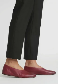 Marsèll Leather Coltellaccio Ballerina Flat In Sangue Red