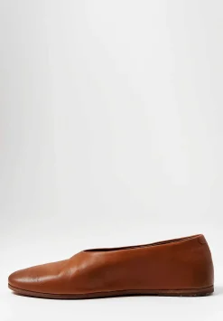 Marsèll Leather Coltellaccio Ballerina Flat In Caramello Brown