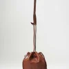 Campomaggi Leather Crossbody Bustina Bag In Cognac Brown
