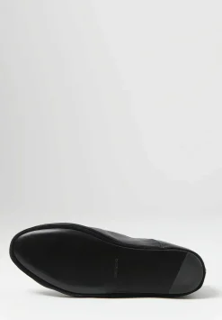 Jil Sander Leather Flat Ballet Slippers In Black