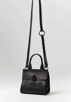 Corîu Leather Mini Bitta Crossbody Bag In Black