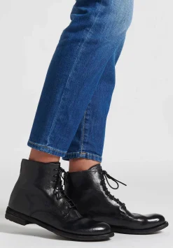Officine Creative Lexikon 123 Lace Up Bootie In Nero Black