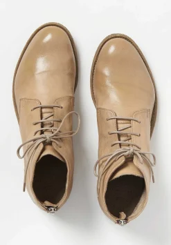 Officine Creative Lexikon Ignis T Leather Lace Up Bootie In Taupe Natural
