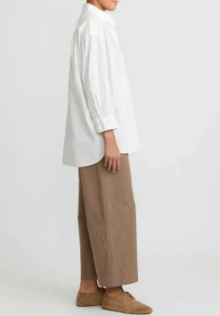 Casey Casey Light Paper Cotton Hamnet Shirt In Off White