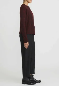 Lainey Keogh Lightweight Cardigan In Claret Red