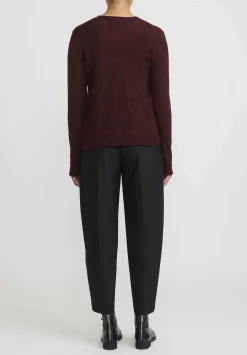 Lainey Keogh Lightweight Cardigan In Claret Red