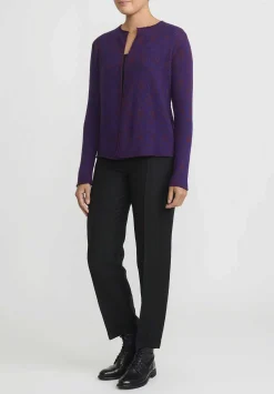Lainey Keogh Lightweight Cardigan In Rust Purple