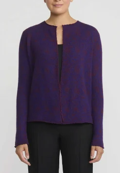 Lainey Keogh Lightweight Cardigan In Rust Purple