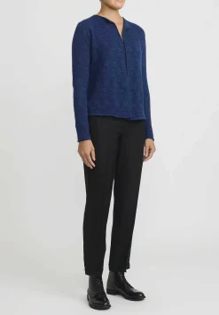 Lainey Keogh Lightweight Cardigan In Sapphire & Navy Blue