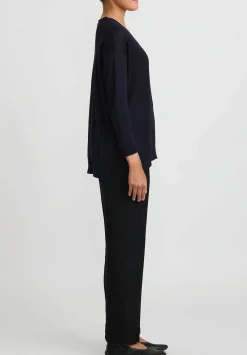 Antonelli Linen & Cotton Gates V-Neck Sweater In Black