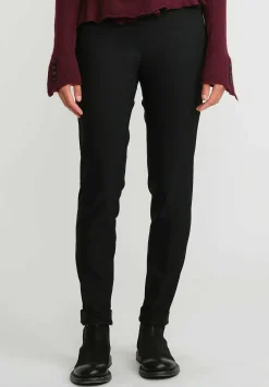 Rundholz Black Label Linen Cotton Stretch Skinny Pants In Black
