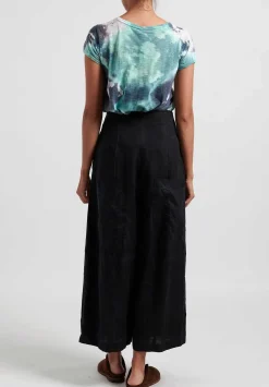 Gilda Midani Linen Egg Pants In Black