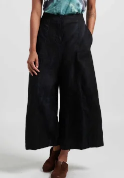 Gilda Midani Linen Egg Pants In Black