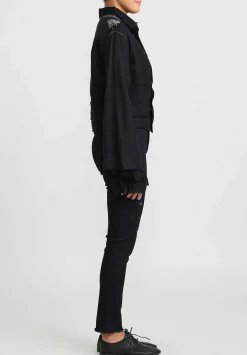 Umit Unal Linen Short Jacket In Black