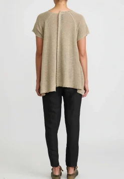 Rundholz Linen Silk Tapered Leg Pants In Black