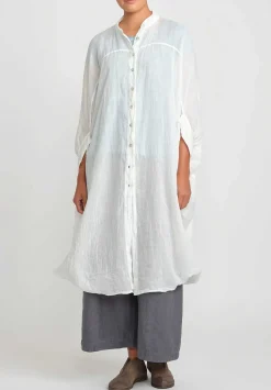 Gilda Midani Linen Square Tunic In White