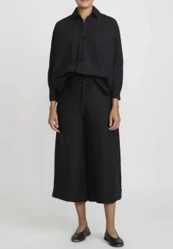 Daniela Gregis Linen Tognon Culottes In Black