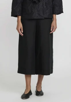 Daniela Gregis Linen Tognon Culottes In Black