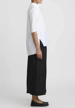 Daniela Gregis Linen Wide Leg Pigiama Pants In Nero Black