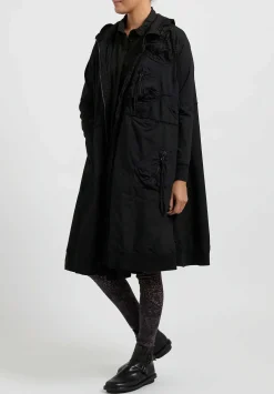 Rundholz Dip Long Sleeve Patch & Pocket Coat In Black