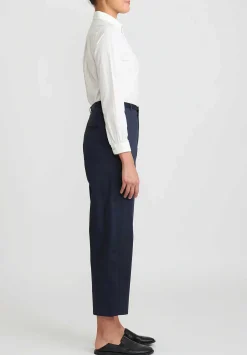 Closed Mawbray Sateen Stretch Pants In Dark Night Blue