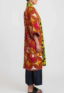 Rianna + Nina One-Of-A-Kind Indian Phulkari Coat With Uzbeck Trim