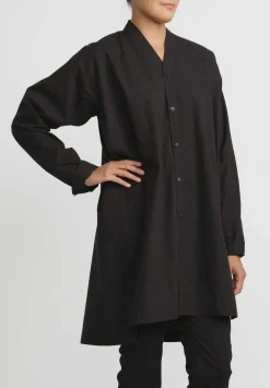 Jan-Jan Van Essche Organic Cotton & Hemp Long Shirt In Black
