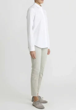 Jil Sander Organic Cotton Poplin ''Monday'' Shirt In Optic White