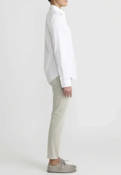 Jil Sander Organic Cotton Poplin ''Monday'' Shirt In Optic White
