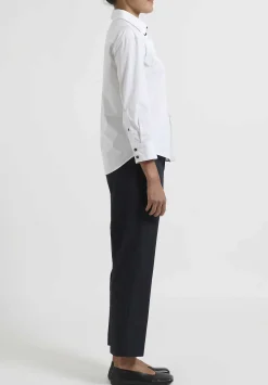 Jil Sander Organic Cotton Poplin Shirt In White