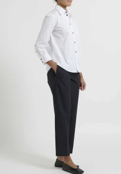 Jil Sander Organic Cotton Poplin Shirt In White