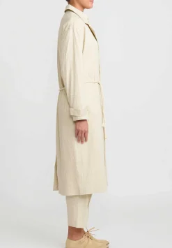 A Tentative Atelier Oversized Elastic Coat In Sand Natural