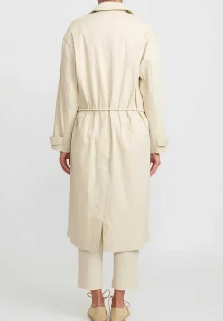 A Tentative Atelier Oversized Elastic Coat In Sand Natural