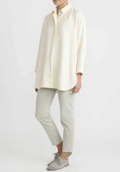Jil Sander Oversized Fluid Shirt In White Quartz