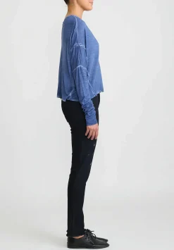 Umit Unal Oversized Short Top In Indigo Blue
