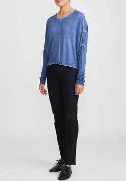 Umit Unal Oversized Short Top In Indigo Blue