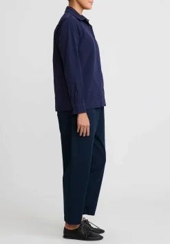 Casey Casey Paper Cotton Chloe Shirt In Navy Blue