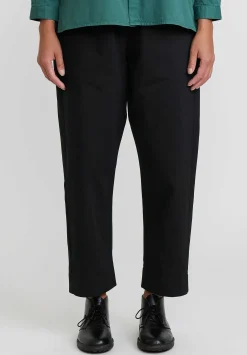 Toogood Paper Maker Brushed Cotton Drill Pants In Flint Black