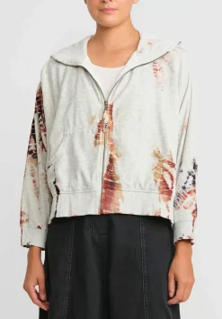 Gilda Midani Pattern Dyed Mini Midani Hoodie In Tyed Pewter Grey
